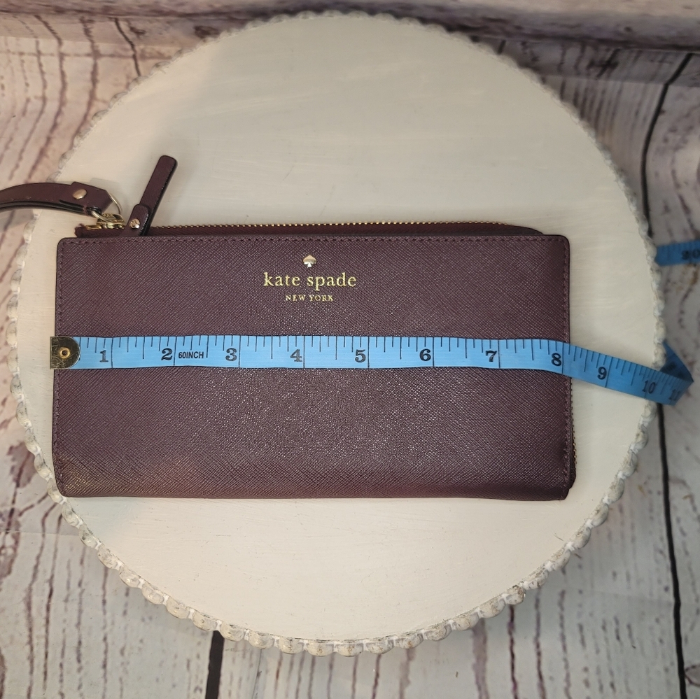 NWOT Kate Spade Schuyler Burgundy Large Continental Wallet Wristlet - Picture 9 of 12